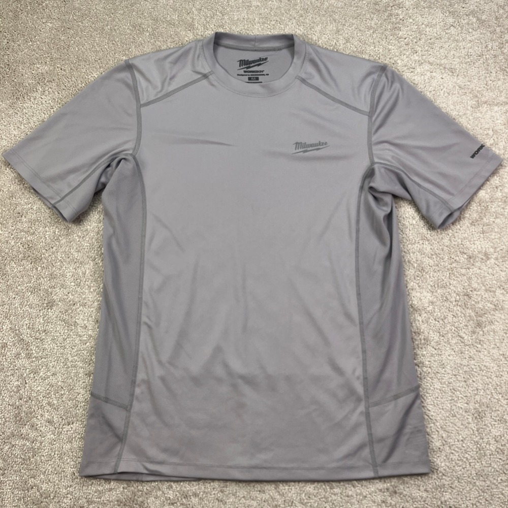 Milwaukee Mens M Workskin Performance Shirt Grey Short Sleeve Base Layer 411G - Picture 2 of 12